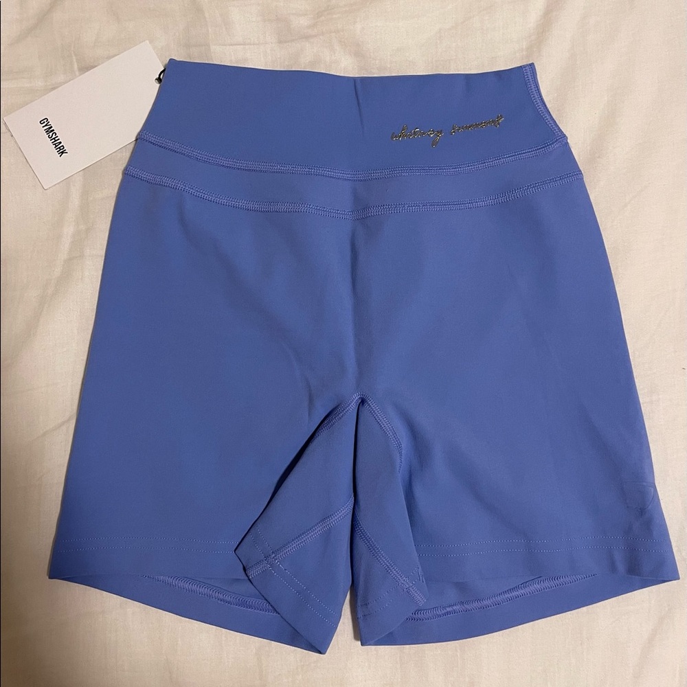 Gymshark Whitney High Rise Shorts - Intense Beautiful Blue